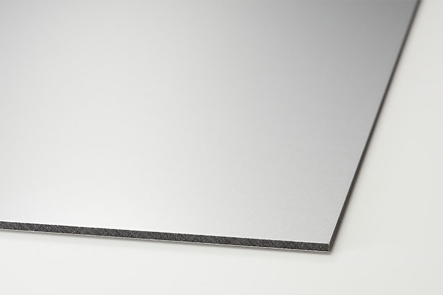 アルミ複合板黒 (アルリーダー) 3mm アルミゲタ付き  A3ノビ (329×483)